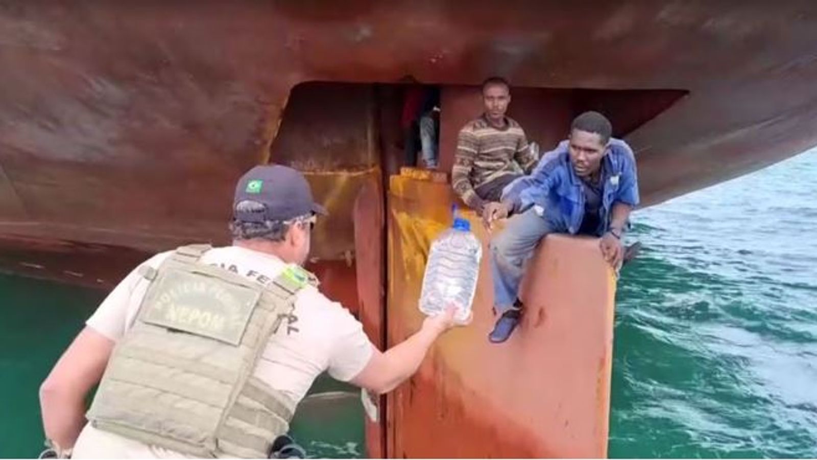 The men were rescued by Brazilian federal police