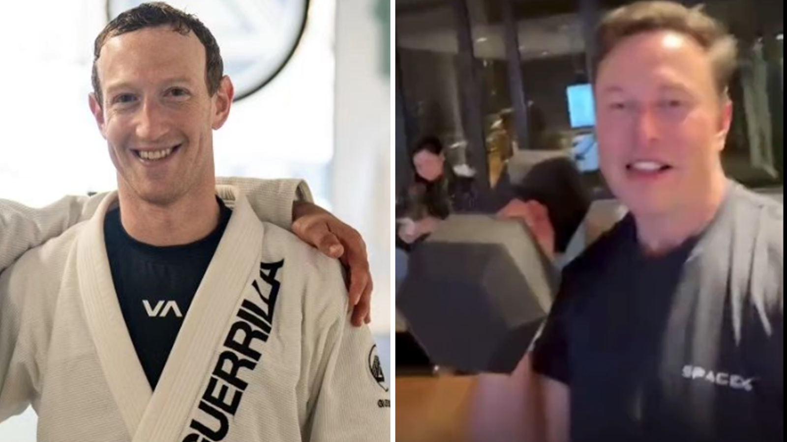 Both men are preparing for their bouts... Pics: Instagram/Zuck and X/ElonMusk